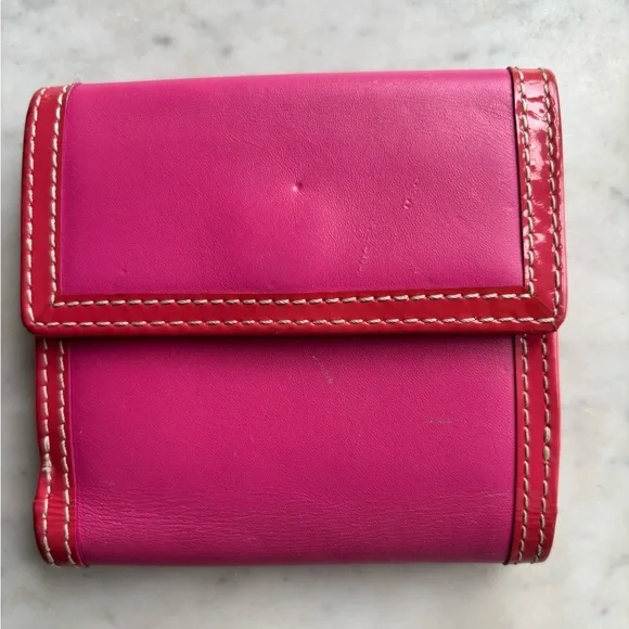 Coach Pink and Red Bifold Wallet - Picture 2 of 7